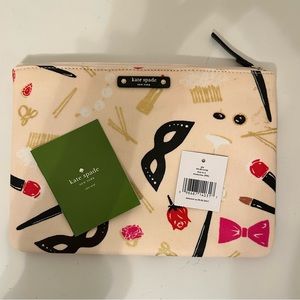 Kate Spade GIA Cosmetic Bag Hop To It Stealscene NWT Pink